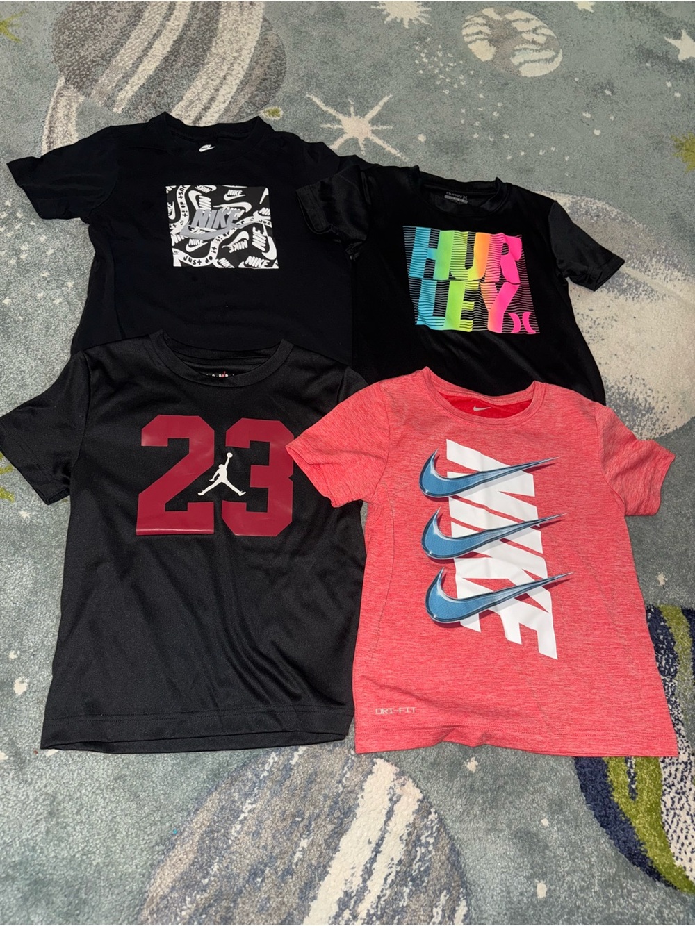 Nike & Hurley Kids Graphic Tee Bundle